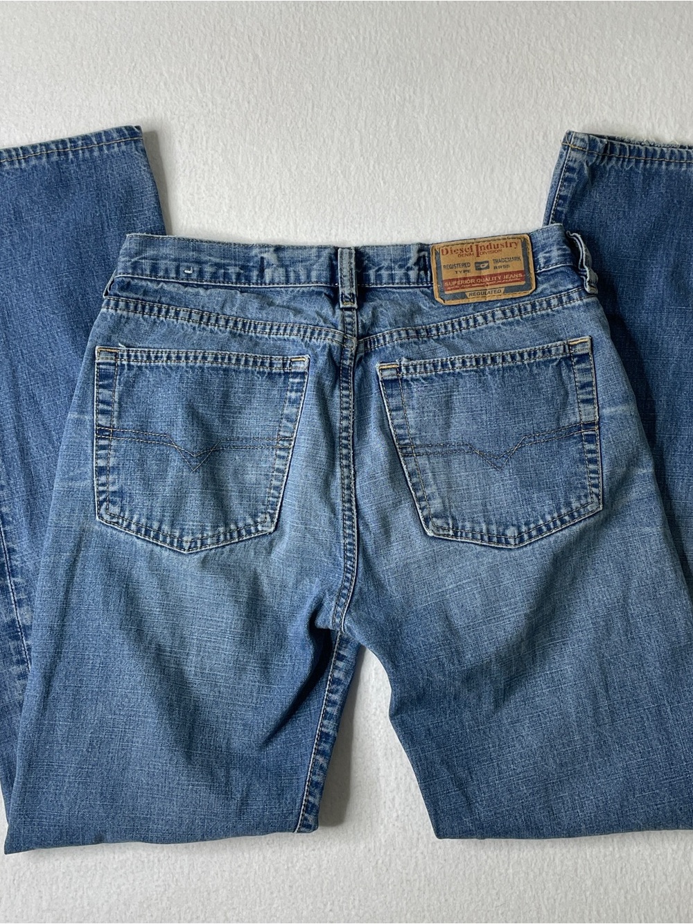 Diesel Vintage Y2K Denim Jeans Women 27 Blue High Rise Straight Leg Italy Grunge